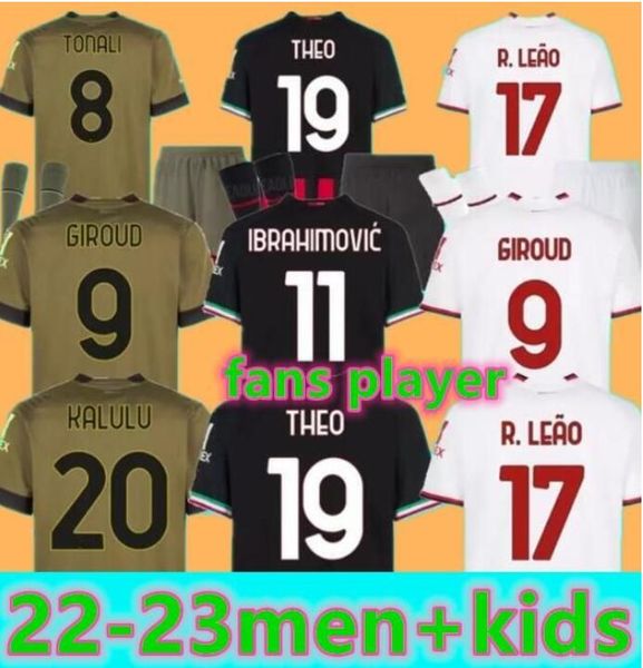 ac 22 23 champions ac milans soccer jerseys 2022 2023 tomori giroud ibrahimovic third home 2022 tonali player version special theo brahim ki, Black;yellow
ac 22 23 champions ac milans soccer jerseys 2022 2023 tomori giroud ibrahimovic third home 2022 tonali player version special theo brahim ki, Black;yellow