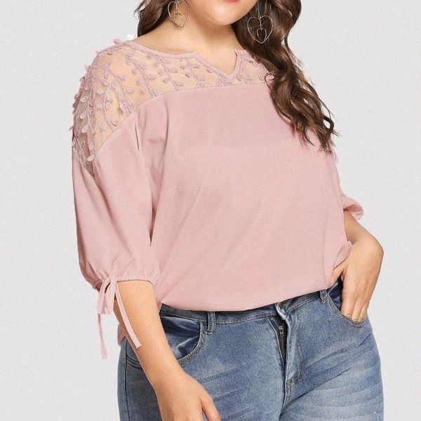 women's blouses & shirts women's blouses & shirts plue size women chiffon blouse summer lace up half sleeve mesh splicing perspect, White
women's blouses & shirts women's blouses & shirts plue size women chiffon blouse summer lace up half sleeve mesh splicing perspect, White