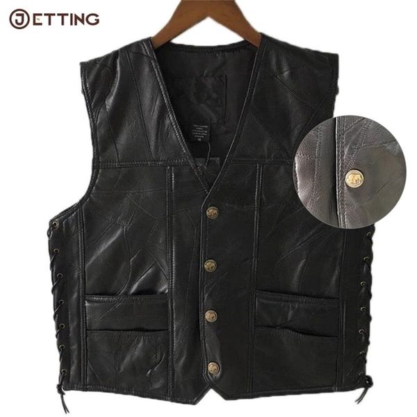 men's vests 1pcs punk biker vest lace button autumn sleeveless jacket for men black leather polyester motorcycle vest for men 220913, Black;white
men's vests 1pcs punk biker vest lace button autumn sleeveless jacket for men black leather polyester motorcycle vest for men 220913, Black;white