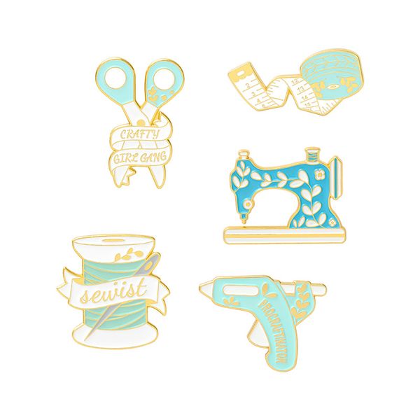 gold plated enamel pins creative scissors needle thread sewing machine tape measure glue gun brooches 5pcs /set paint brooch for women badge, Gray
gold plated enamel pins creative scissors needle thread sewing machine tape measure glue gun brooches 5pcs /set paint brooch for women badge, Gray