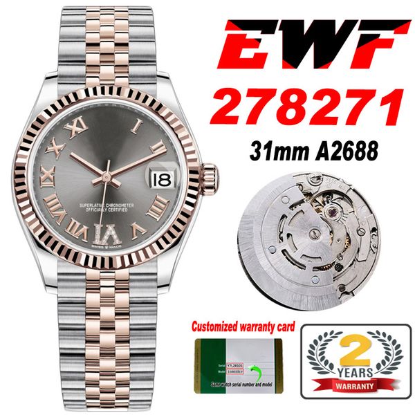 ewf 31mm 278271 eta a2688 automatic ladies watch two tone rose gold rhodium vi roman dial jubileesteel bracelet super edition womens same se, Slivery;brown
ewf 31mm 278271 eta a2688 automatic ladies watch two tone rose gold rhodium vi roman dial jubileesteel bracelet super edition womens same se, Slivery;brown