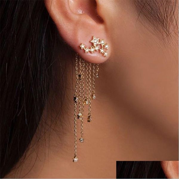 stud gold sier sparkly star fringed back pendant with delicate stud earrings chain tassel earring jewelry for womnen girls d yydhhome dh0sa, Golden;silver
stud gold sier sparkly star fringed back pendant with delicate stud earrings chain tassel earring jewelry for womnen girls d yydhhome dh0sa, Golden;silver