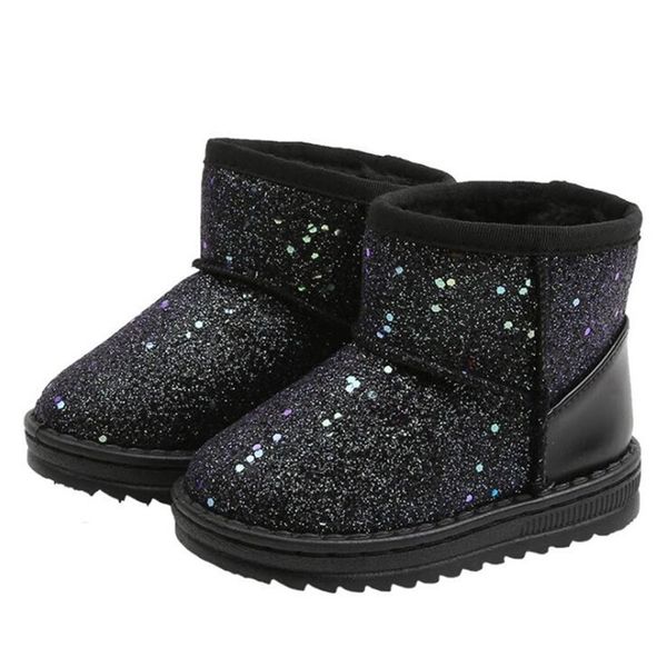 boots winter warm kids snow boots girls sequined cotton shoes thick velvet boys short boots 220913, Black;grey
boots winter warm kids snow boots girls sequined cotton shoes thick velvet boys short boots 220913, Black;grey