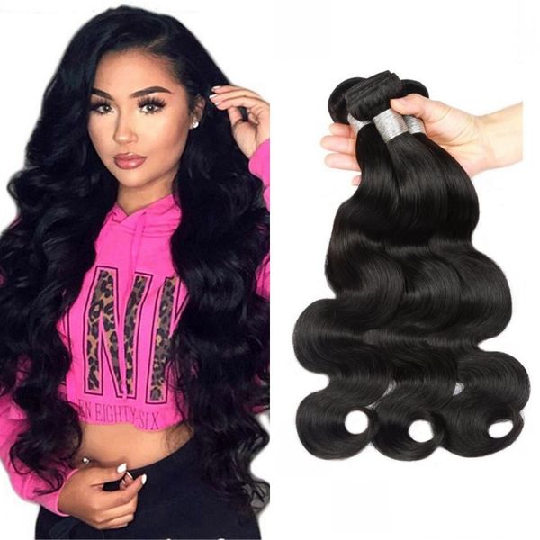 8a body wave bundles 3pcs natural color brazilian remy human hair weaves 8-26 inch, Black
8a body wave bundles 3pcs natural color brazilian remy human hair weaves 8-26 inch, Black