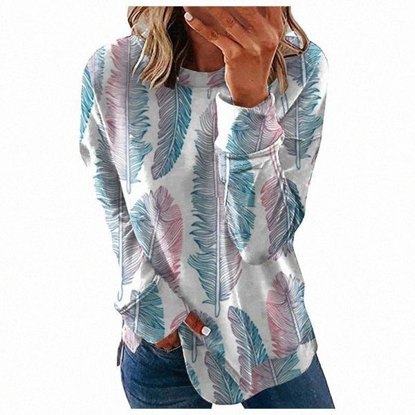 women's blouses & shirts women's blouses & shirts feather print women t-shirt fashion casual o-neck pullover long sleeve femme clo, White
women's blouses & shirts women's blouses & shirts feather print women t-shirt fashion casual o-neck pullover long sleeve femme clo, White