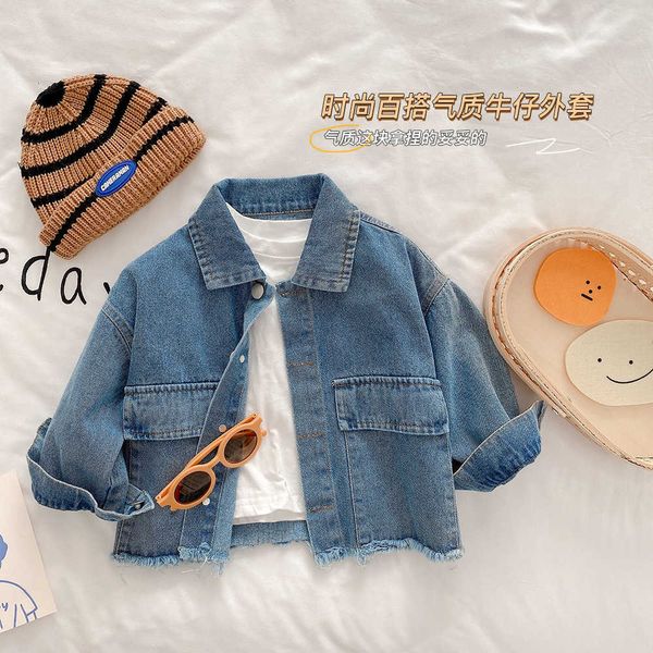 children's jeans jacket autumn clothes boys and girls fashion solid color jeans children's long sleeve top, Blue;gray
children's jeans jacket autumn clothes boys and girls fashion solid color jeans children's long sleeve top, Blue;gray