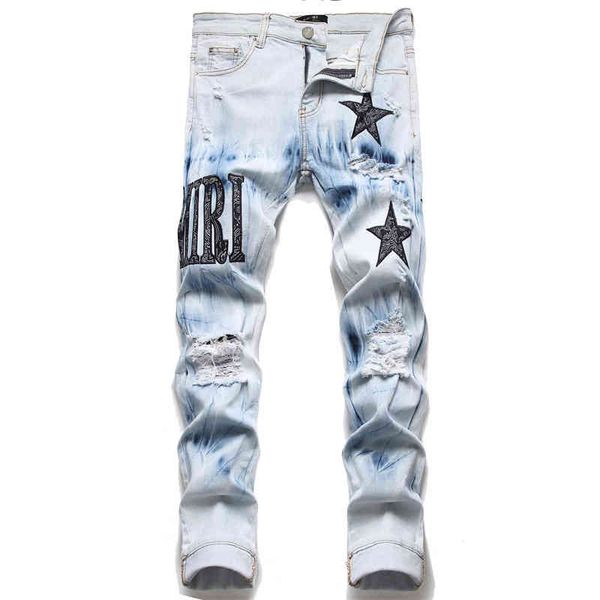 fashion street cowboy casual pants micro elastic cotton youth light blue splash paint tight jeans anniris hole breaking patch cloth trend le
fashion street cowboy casual pants micro elastic cotton youth light blue splash paint tight jeans anniris hole breaking patch cloth trend le