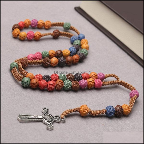 beaded necklaces rose sutra colored cross necklace catholic rosary beads jesus christian prayer religious jewelry drop deliver sport1 dhz1l, Silver
beaded necklaces rose sutra colored cross necklace catholic rosary beads jesus christian prayer religious jewelry drop deliver sport1 dhz1l, Silver
