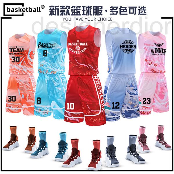 basketball sets designer suit men's group purchase game team uniform children's sports training diy short sleeve summer basketball, Black;red
basketball sets designer suit men's group purchase game team uniform children's sports training diy short sleeve summer basketball, Black;red