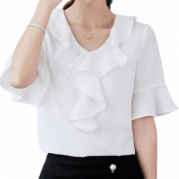 women's blouses & shirts women's blouses & shirts blouse women 2022 summer office shirt fashion short sleeve ruffles chiffon v-nec, White
women's blouses & shirts women's blouses & shirts blouse women 2022 summer office shirt fashion short sleeve ruffles chiffon v-nec, White