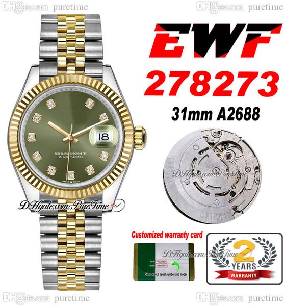 ewf 31mm 278273 eta a2688 automatic ladies watch two tone yellow gold green diamond dial jubileesteel bracelet super edition womens same ser, Slivery;brown
ewf 31mm 278273 eta a2688 automatic ladies watch two tone yellow gold green diamond dial jubileesteel bracelet super edition womens same ser, Slivery;brown
