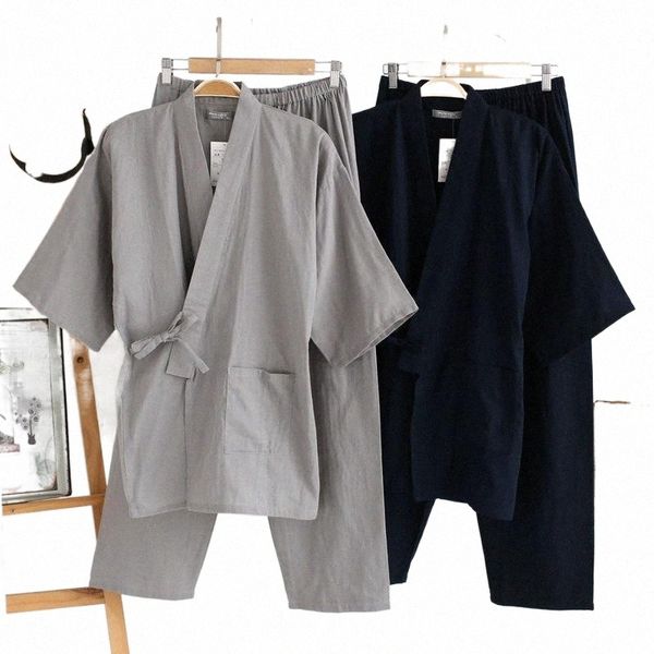 men's sleepwear autumn male pajamas sets cotton blend kimono mens sleepwear japanese style pyjamas men soft home wear 2 pieces y2ed#, Black;brown
men's sleepwear autumn male pajamas sets cotton blend kimono mens sleepwear japanese style pyjamas men soft home wear 2 pieces y2ed#, Black;brown