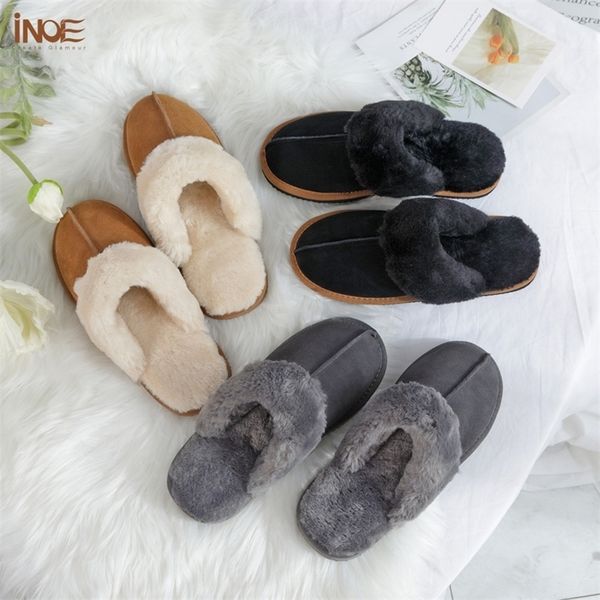 slippers inoe cow suede leather plush fur lined women casual winter slippers half indoor home shoes warm comfortable house leisure flats 220, Black
slippers inoe cow suede leather plush fur lined women casual winter slippers half indoor home shoes warm comfortable house leisure flats 220, Black