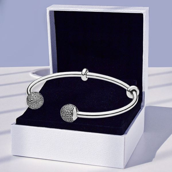 full cz diamond pave open bangle bracelet sparkling sterling silver women engagement jewelry with original box for pandora girlfriend gift c, Black
full cz diamond pave open bangle bracelet sparkling sterling silver women engagement jewelry with original box for pandora girlfriend gift c, Black