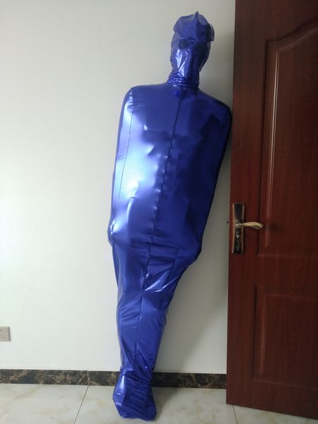 blue shiny metallic mummy catsuit costumes body sleeping bag halloween cosplay suit with inner arm sleeve can removable mask open eyes, Black
blue shiny metallic mummy catsuit costumes body sleeping bag halloween cosplay suit with inner arm sleeve can removable mask open eyes, Black