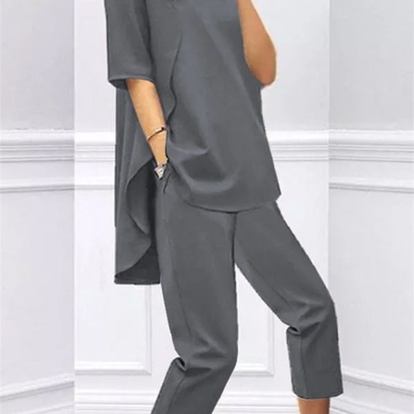 women's two piece pants celmia fashion women 2 piece set fashion half sleeve o neck and harem pants spring casual loose stitching pant, White
women's two piece pants celmia fashion women 2 piece set fashion half sleeve o neck and harem pants spring casual loose stitching pant, White