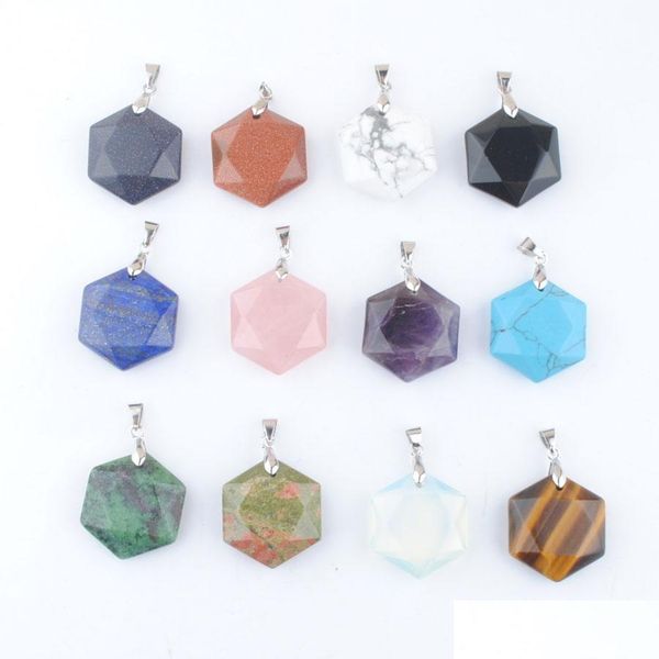 pendant necklaces faceted polygon shape stone pendants natural zoisite jasper turquoises black agate amethyst opal crystal newdhdhqnd, Silver
pendant necklaces faceted polygon shape stone pendants natural zoisite jasper turquoises black agate amethyst opal crystal newdhdhqnd, Silver