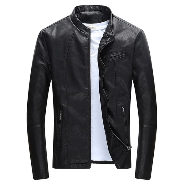men's leather faux autumn winter casual zipper pu jacket motorcycle men leisure clothing slim 220912, Black
men's leather faux autumn winter casual zipper pu jacket motorcycle men leisure clothing slim 220912, Black