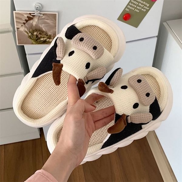 slippers cute animal slipper for women kawaii fluffy summer linen platform slippers woman cartoon milk cow house slides funny shoes 220913, Black
slippers cute animal slipper for women kawaii fluffy summer linen platform slippers woman cartoon milk cow house slides funny shoes 220913, Black