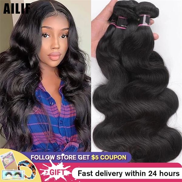 hair bulks ailif human weft body wave bundles 24 26 28 inches brazilian extentions 1/3/4pcs/lot wavy 220913, Black
hair bulks ailif human weft body wave bundles 24 26 28 inches brazilian extentions 1/3/4pcs/lot wavy 220913, Black