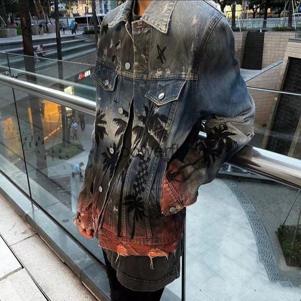 mens jackets exclusive correct version aniri amirs 18as coconut tree rendering damage denim jacket, Black;brown
mens jackets exclusive correct version aniri amirs 18as coconut tree rendering damage denim jacket, Black;brown