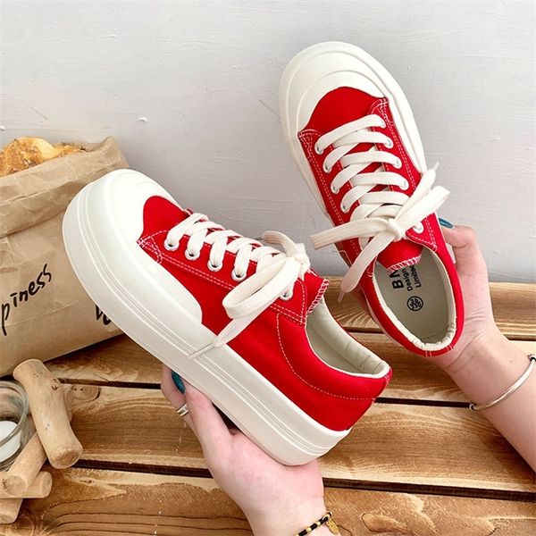 dress shoes spring autumn women canvas laceup vulcanized sneakers womens casual ladies platform flats fashion trainers 220913, Black
dress shoes spring autumn women canvas laceup vulcanized sneakers womens casual ladies platform flats fashion trainers 220913, Black