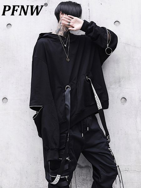 men s hoodies sweatshirts pfnw autumn and darkwear hoodie ribbon zipper decoration hooded sweater harajuku oversize loose coat 12a3171 22091, Black
men s hoodies sweatshirts pfnw autumn and darkwear hoodie ribbon zipper decoration hooded sweater harajuku oversize loose coat 12a3171 22091, Black