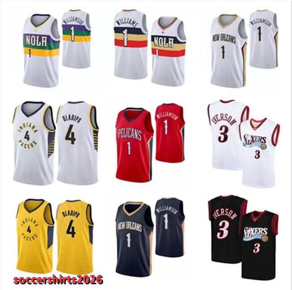 mens zion 1 williamson basketball jerseys victor 4 oladipo allen 3 iverson jersey ncaa reggie 31 miller retro, Black;yellow
mens zion 1 williamson basketball jerseys victor 4 oladipo allen 3 iverson jersey ncaa reggie 31 miller retro, Black;yellow