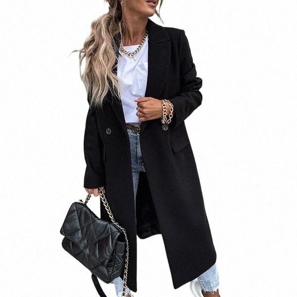 women's wool & blends women's wool & blends autumn winter turn-down collar woolen coat 2022 fashion elegant women long overcoat o, Black
women's wool & blends women's wool & blends autumn winter turn-down collar woolen coat 2022 fashion elegant women long overcoat o, Black