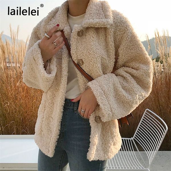 women's fur faux thick coat for women autumn warm soft loose jacket female outerwear button plush ladies casual winter overcoat 220913, Black
women's fur faux thick coat for women autumn warm soft loose jacket female outerwear button plush ladies casual winter overcoat 220913, Black