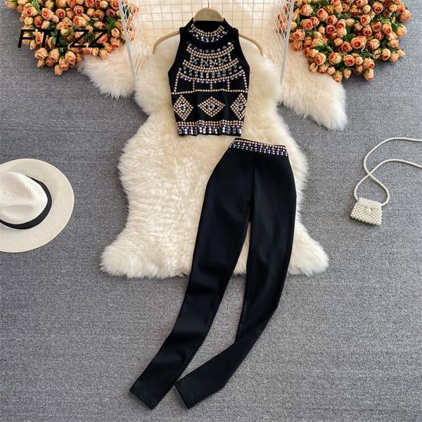 women's two piece pants women vintage pant two piece set summer sleeveless crop trousers diamond sutis ladies punk style party outfits, White
women's two piece pants women vintage pant two piece set summer sleeveless crop trousers diamond sutis ladies punk style party outfits, White