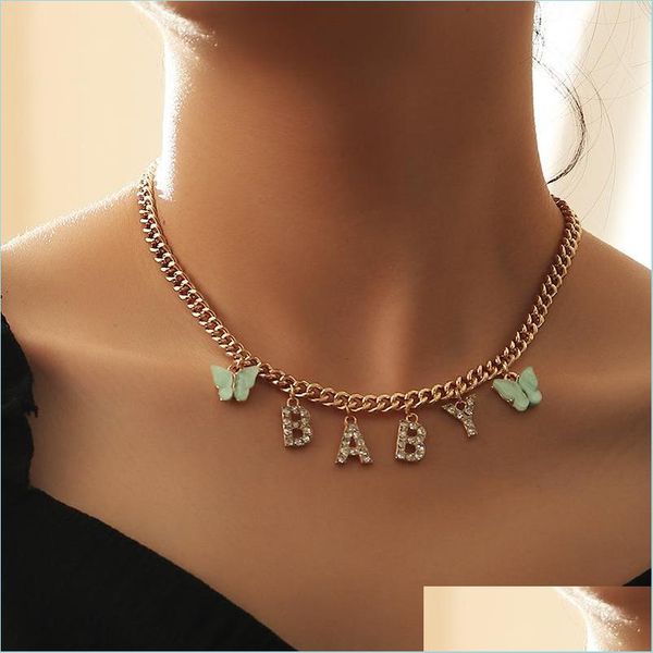 pendant necklaces butterfly necklace letter pendant choker chain on the neck zircon jewelry for women boho baby drop del dhseller2010 dhqf2, Silver
pendant necklaces butterfly necklace letter pendant choker chain on the neck zircon jewelry for women boho baby drop del dhseller2010 dhqf2, Silver