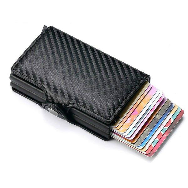 new carbon fiber anti rfid credit card holder men wallet metal aluminum double box minimalist wallet, Brown;gray
new carbon fiber anti rfid credit card holder men wallet metal aluminum double box minimalist wallet, Brown;gray