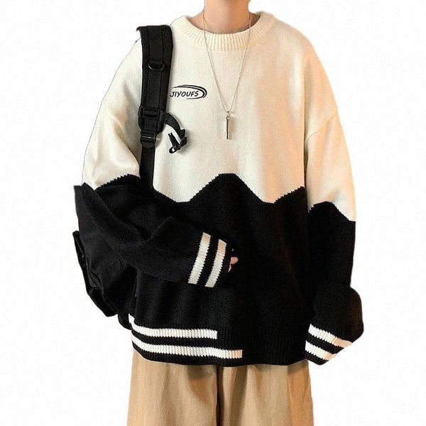men's sweaters men's sweaters sweater autumn and winter thickened loose lazy wind j4o2#, White;black
men's sweaters men's sweaters sweater autumn and winter thickened loose lazy wind j4o2#, White;black
