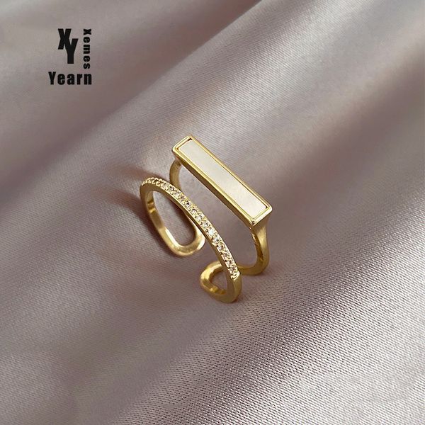 2021 new classic double shell open rings wedding party girl's luxury rings korean fashion jewelry for woman's accessories gift, Silver
2021 new classic double shell open rings wedding party girl's luxury rings korean fashion jewelry for woman's accessories gift, Silver
