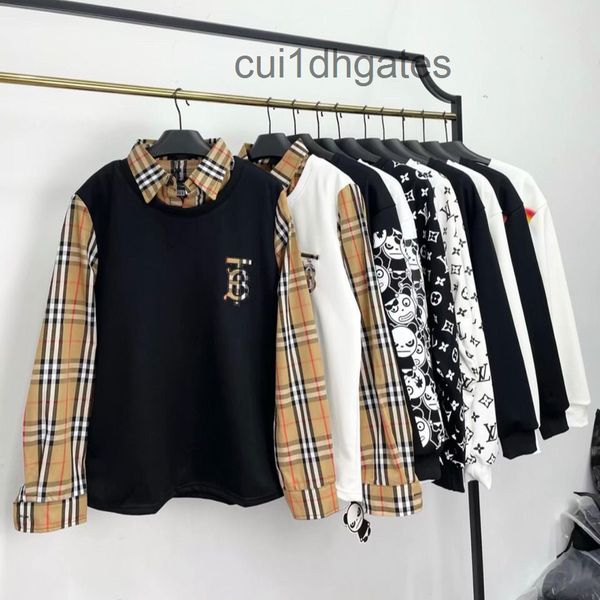 2022 outlet burb hoodies online store autumn and winter new spirit guy coat fake two-piece plaid stitched top, Black
2022 outlet burb hoodies online store autumn and winter new spirit guy coat fake two-piece plaid stitched top, Black