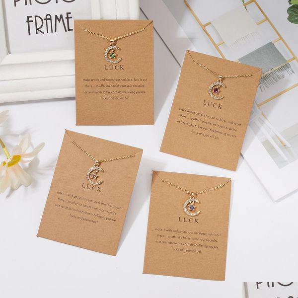 pendant necklaces trendy moon star birthstone pendant necklace wish card for women crystal gold color clavicle chain mom dhseller2010 dhnvm, Silver
pendant necklaces trendy moon star birthstone pendant necklace wish card for women crystal gold color clavicle chain mom dhseller2010 dhnvm, Silver