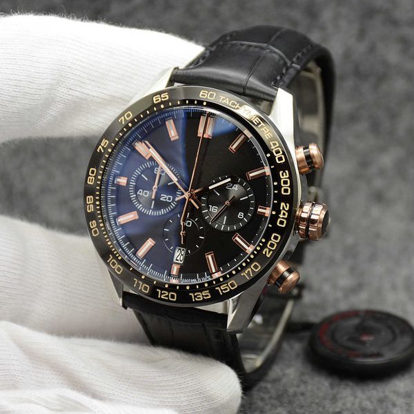 high grade watch 44mm quartz vk chronograph battery power mens watches stainless steel bracelet 5n rose gold case black dial leather strap
high grade watch 44mm quartz vk chronograph battery power mens watches stainless steel bracelet 5n rose gold case black dial leather strap