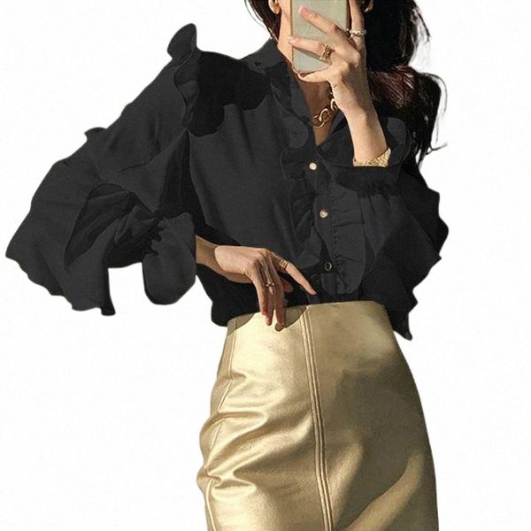 women's blouses & shirts women's blouses & shirts women elegant flare sleeve solid 2022 vonda lapel collar long office ol bohemia, White
women's blouses & shirts women's blouses & shirts women elegant flare sleeve solid 2022 vonda lapel collar long office ol bohemia, White