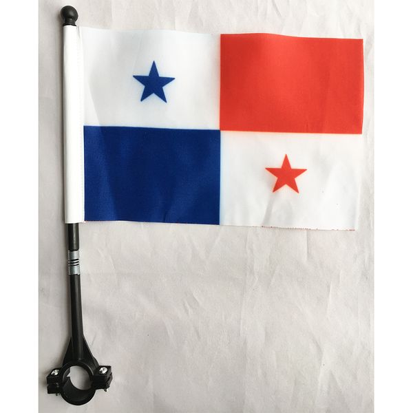 panama bike flag 14x21 cm polyester waterproof panamanian bicycle safety flags with black plastic stick and base
panama bike flag 14x21 cm polyester waterproof panamanian bicycle safety flags with black plastic stick and base