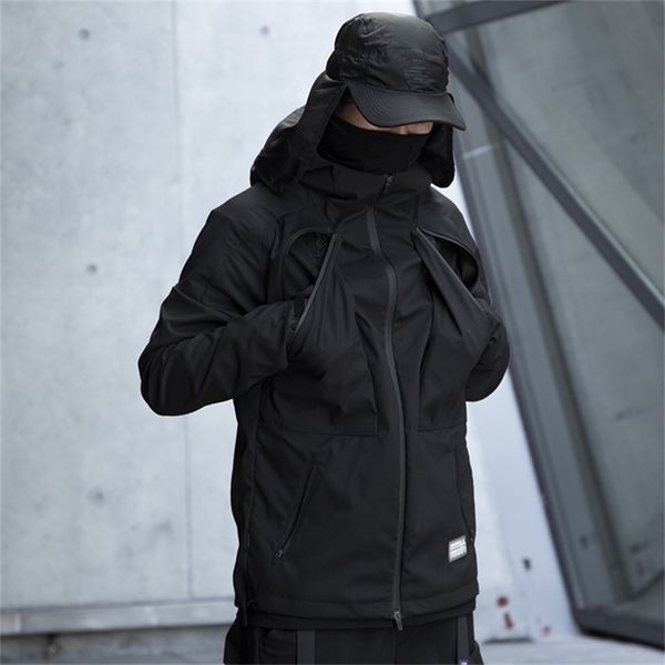 men's jackets whrs functional jacket water resistant techwear ninjawear streetwear japanese style 220912, Black;brown
men's jackets whrs functional jacket water resistant techwear ninjawear streetwear japanese style 220912, Black;brown