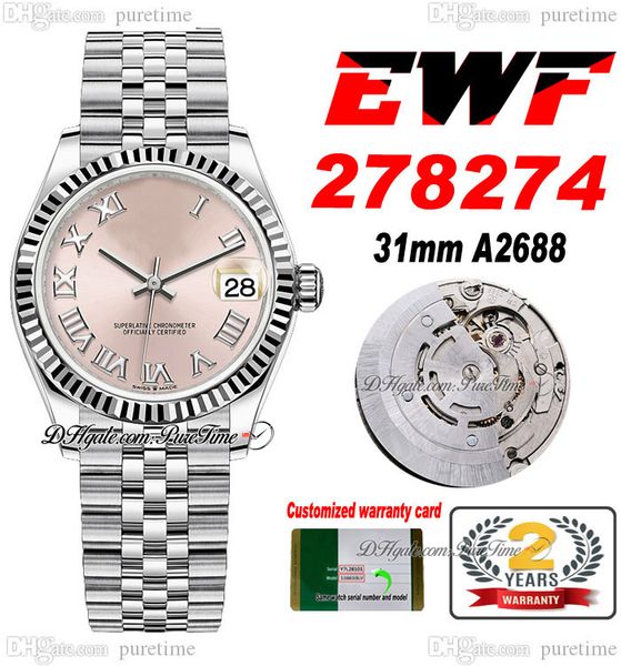 ewf 31mm 278274 eta a2688 automatic ladies watch fluted bezel pink dial silver markers jubileesteel bracelet super edition womens same serie, Slivery;brown
ewf 31mm 278274 eta a2688 automatic ladies watch fluted bezel pink dial silver markers jubileesteel bracelet super edition womens same serie, Slivery;brown