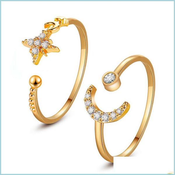 with side stones natural gemstones moon and star adjustable ring women girl glod filled 925 sterling sier diamond jewelry d bdejewelry dhfvc, Silver
with side stones natural gemstones moon and star adjustable ring women girl glod filled 925 sterling sier diamond jewelry d bdejewelry dhfvc, Silver