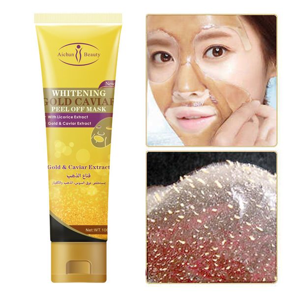 100ml 24k gold caviar collagen peel off mask whitening lifting firming anti aging face mask skin care
100ml 24k gold caviar collagen peel off mask whitening lifting firming anti aging face mask skin care