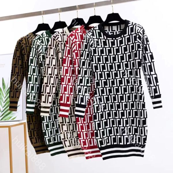 designer casual dresses for women's fashion letter round collar dress in the long slim jacquard mercerized cotton autumn and winter wom, Black;gray
designer casual dresses for women's fashion letter round collar dress in the long slim jacquard mercerized cotton autumn and winter wom, Black;gray