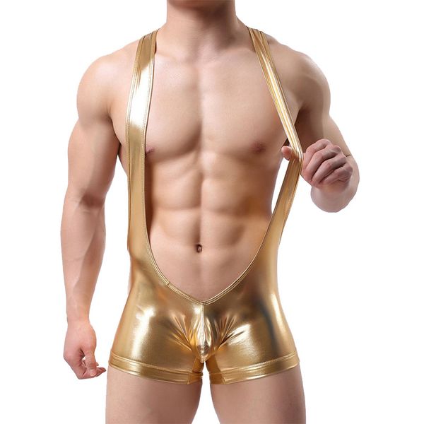 catsuit costumes mens lingerie faux leather wrestling singlet bodysuit underwear gay male straps jumpsuit boxers shorts suspender underwear, Black
catsuit costumes mens lingerie faux leather wrestling singlet bodysuit underwear gay male straps jumpsuit boxers shorts suspender underwear, Black