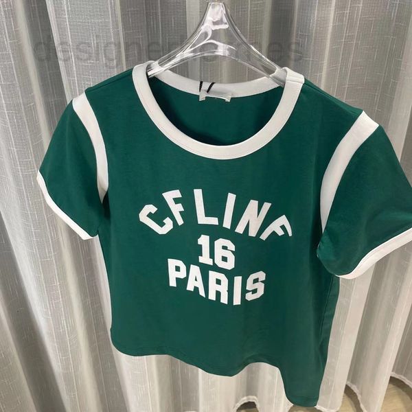 women's t-shirt designer summer stitched green letter short sleeved cotton t-shirt ce22 o42e, White
women's t-shirt designer summer stitched green letter short sleeved cotton t-shirt ce22 o42e, White