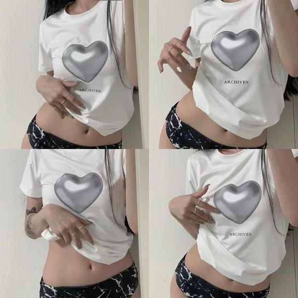 women's t-shirt & tees south korea small designer spring and summer new metal love print slim round neck short sleeve t-shirt woman, White
women's t-shirt & tees south korea small designer spring and summer new metal love print slim round neck short sleeve t-shirt woman, White
