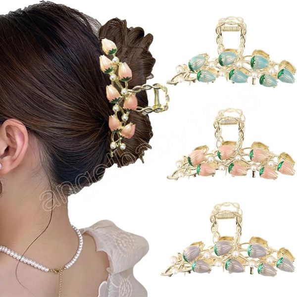 vintage tulip pearl clamp for women hair claws luxury barrettes girls hair pins clip barrette headwear hair accessories, Slivery;white
vintage tulip pearl clamp for women hair claws luxury barrettes girls hair pins clip barrette headwear hair accessories, Slivery;white