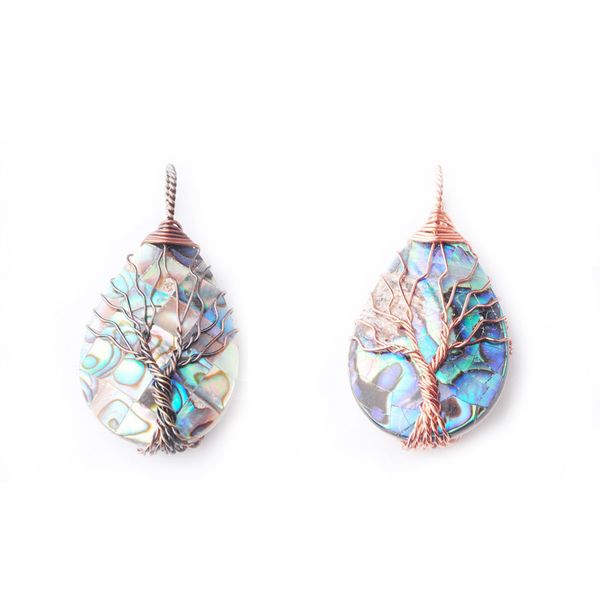 tree of life wire wrap water drop necklace & pendant natural abalone shell jewelry chain 18inches bw920, Silver
tree of life wire wrap water drop necklace & pendant natural abalone shell jewelry chain 18inches bw920, Silver